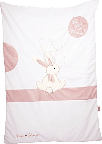 Linge de lit lapin bonbon edredon 120 x 80 cm
