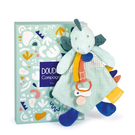  Doudou & Compagnie Doudou attache sucette Les calinosaures Bleu 23 cm code EAN 3700335239379 