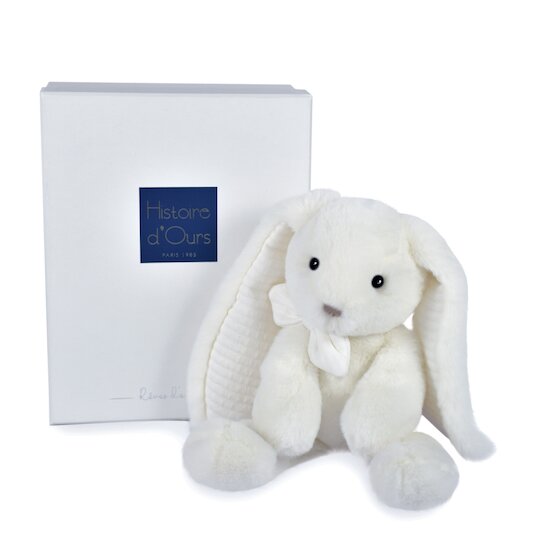  Histoire d'Ours Peluche Preppy chic lapin Blanc 30 cm code EAN 3700349331342 