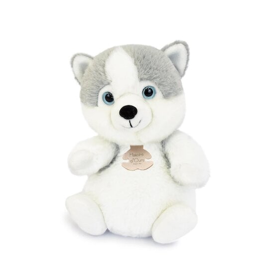  Doudou & Compagnie Peluche les doux stretch Husky Blanc  code EAN 3700349332790 