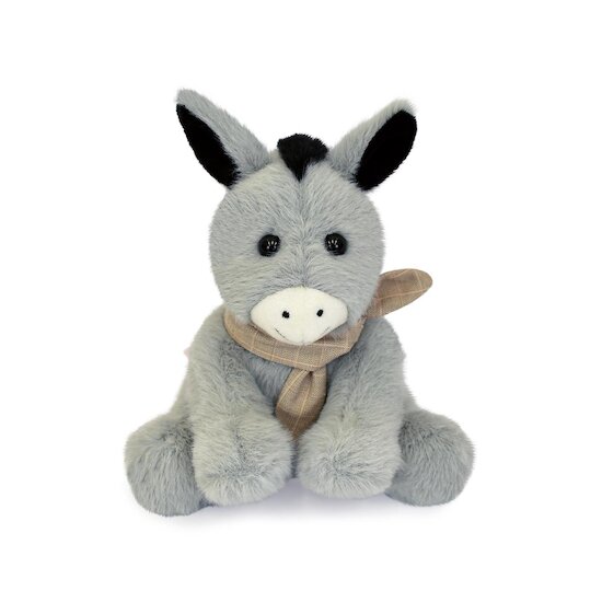  Doudou & Compagnie Peluche petit ane foulard Gris  code EAN 3700349332820 