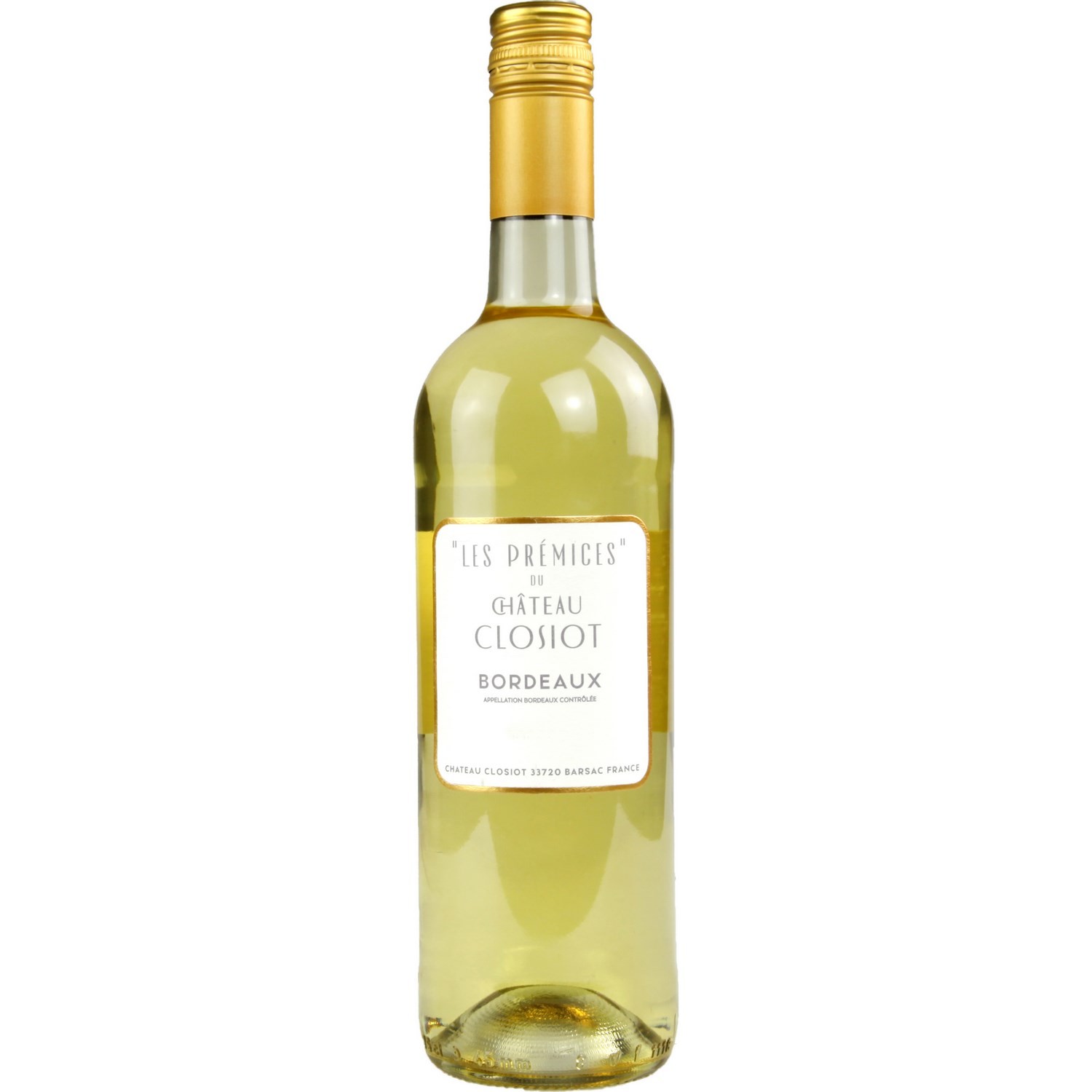 Vin blanc Bordeaux Les Prémices 2017 CHATEAU CL...