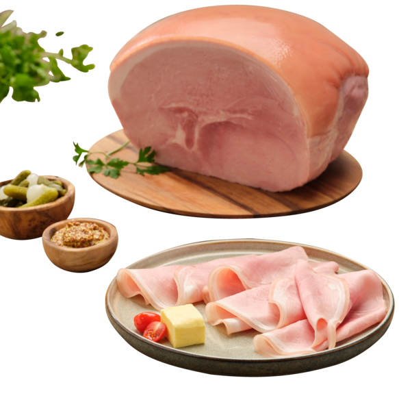 JAMBON CUIT SUPÉRIEUR AVEC COUENNE 
 3700361600068 BAZIN