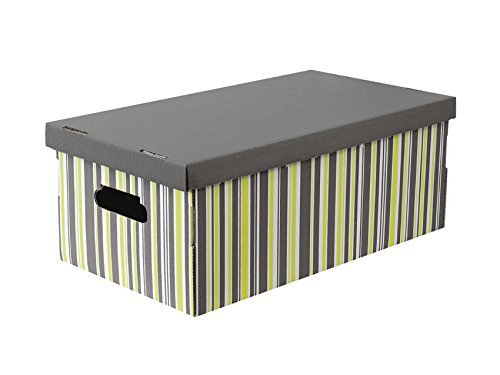 31439 lot de 3 boîte de rangement carton anis/a...