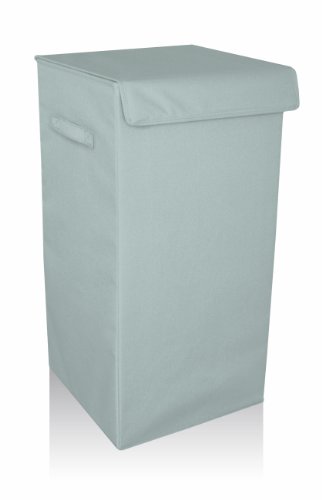 32026 panier à linge pliable polyester gris tra...