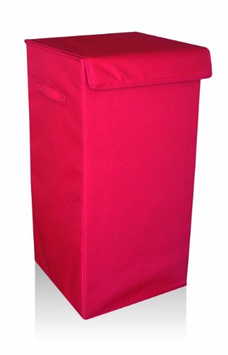 32373 panier à linge pliable polyester rouge 30...