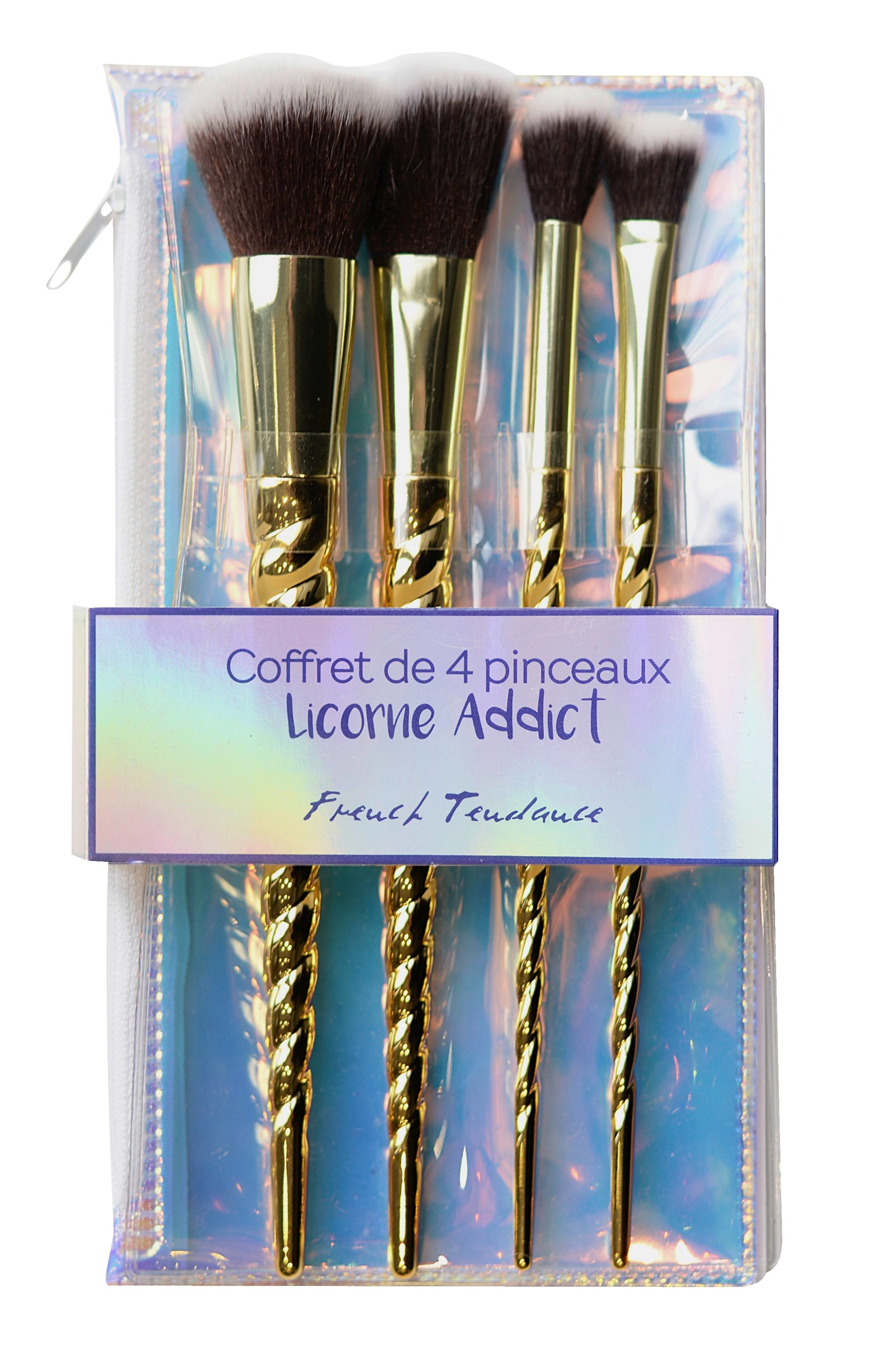 Kit 4 Pinceaux Licorne + Trousse 3700390859017 Kit 4 Pinceaux Licorne + Trousse 3700390859017