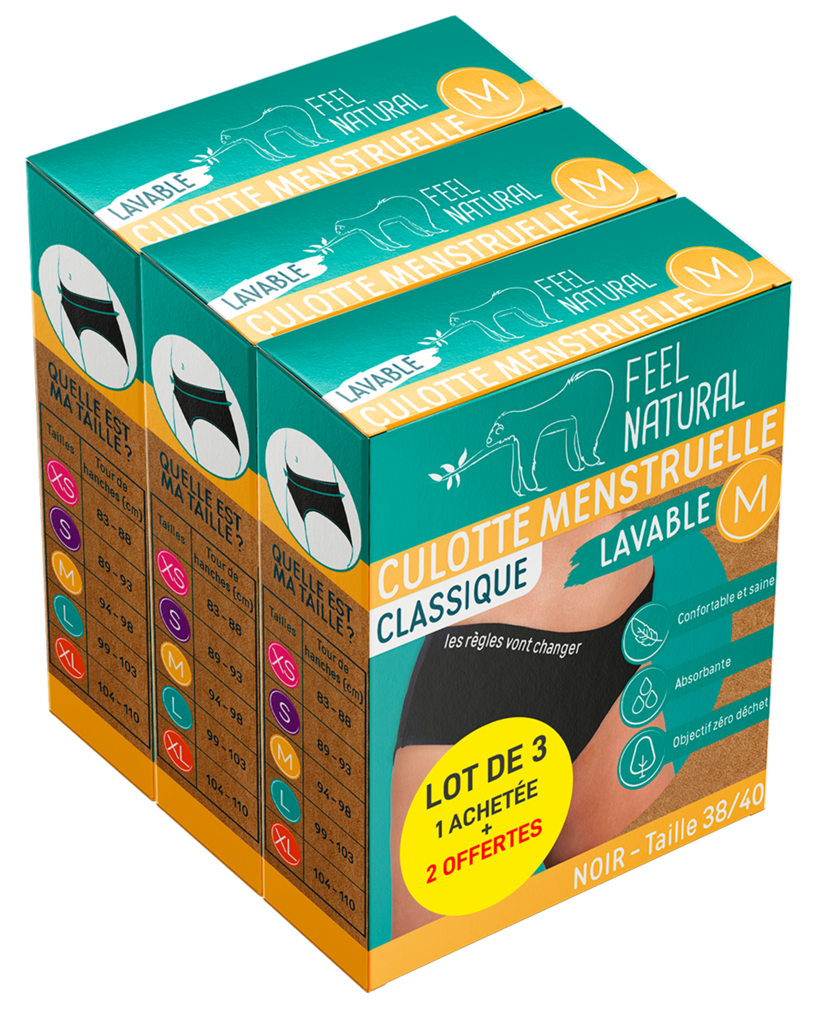 CULOTTES MENSTRUELLES LAVABLES