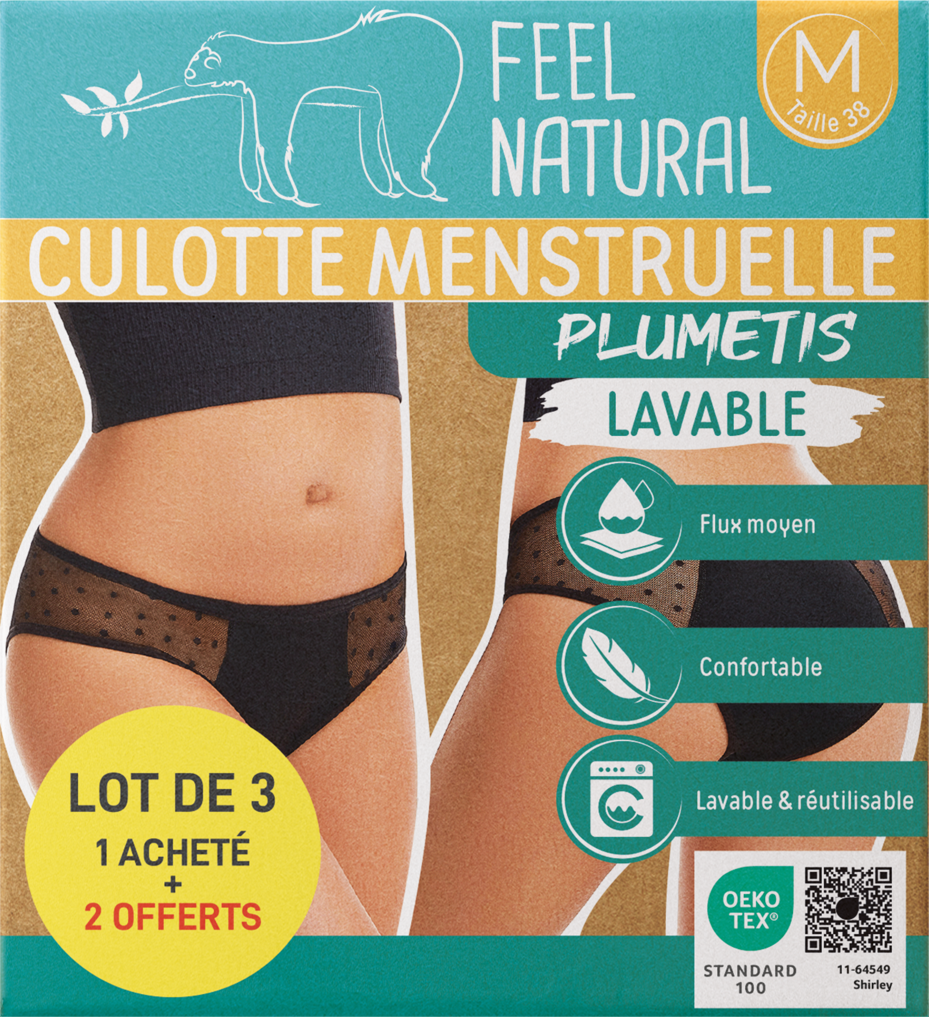 CULOTTE MENSTRUELLE 3700390869535 FEEL NATURAL CULOTTE MENSTRUELLE 3700390869535 FEEL NATURAL