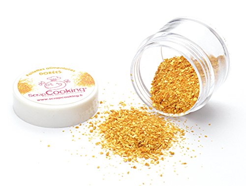 Paillettes alimentaires dorées - 5 g