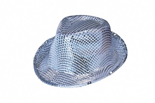 Party Pro Chapeau Borsalino Sequin Argent 3700393630187 (3700393630187)