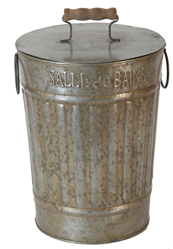 Poubelle salle de bain en zinc