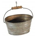 Seau pinces à linge en zinc