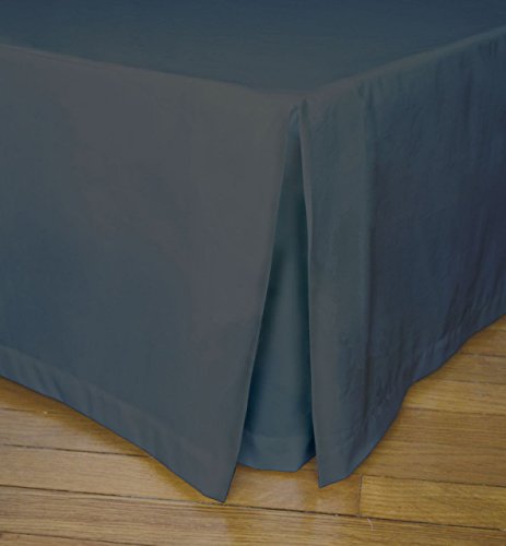 Cache sommier percale plis creux gris ardoise 1...