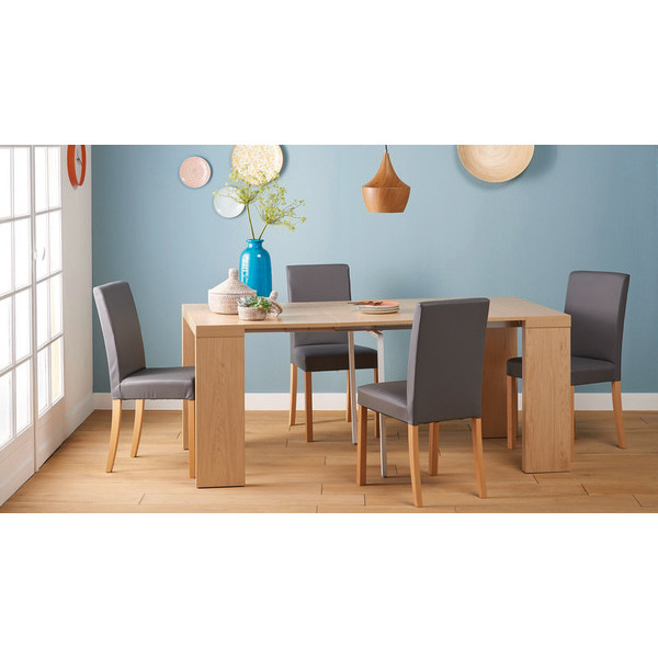 Console extensible couleur bois