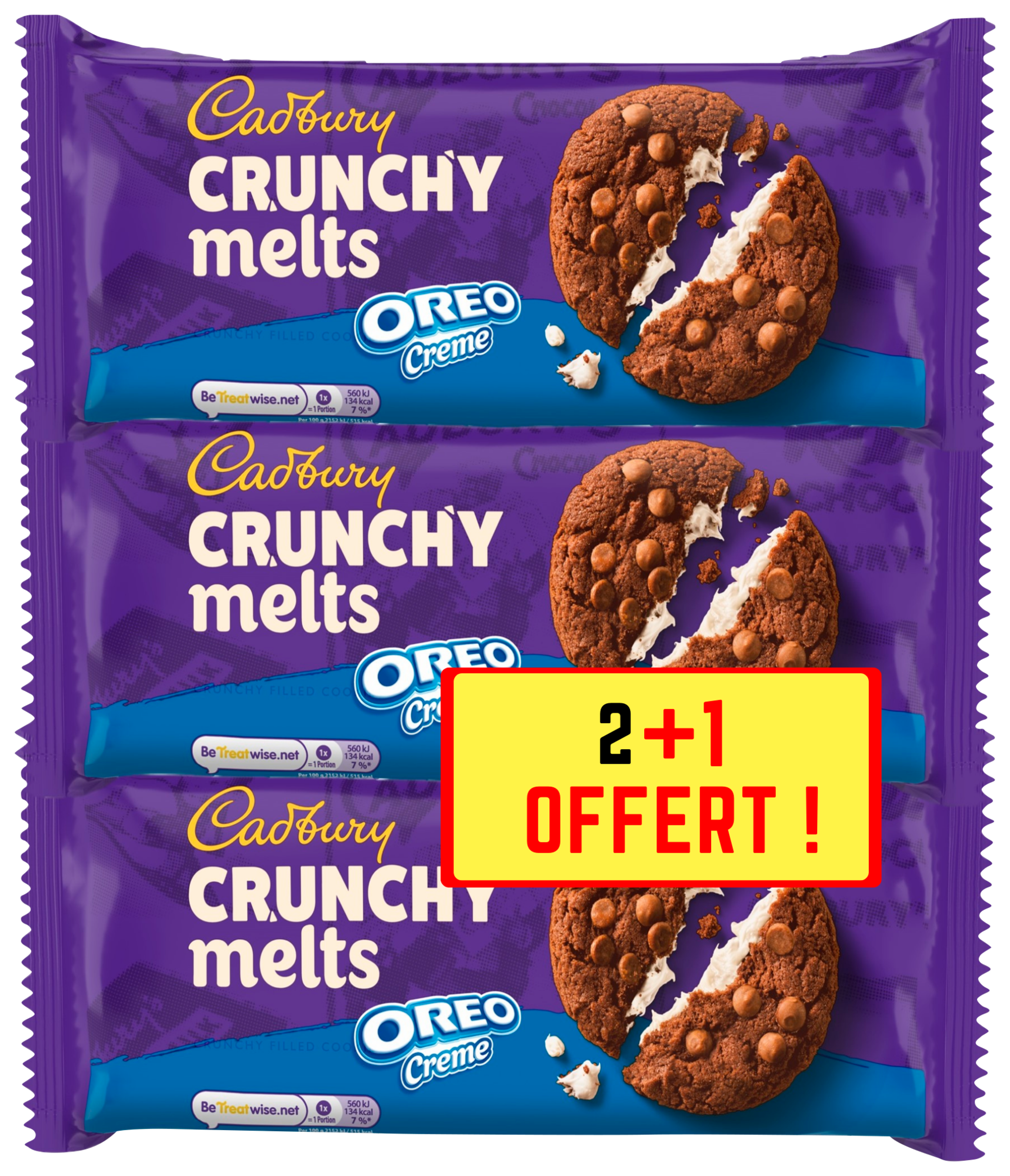 CADBURY COOKIES CRUNCHY À LA CRÈME OREO code EAN 3700442606088 