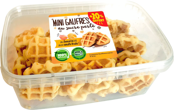  MINI GAUFRES SUCRE PERLÉ  code EAN 3700442607160 