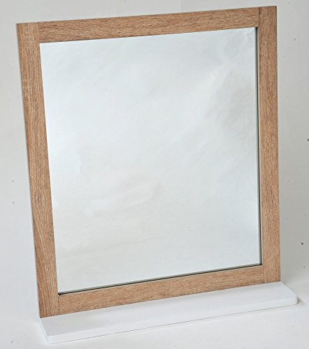 TENDANCE 2 en 1 Miroir et Tablette de salle de bain - Aspect chêne vieilli code EAN 3700462445582 