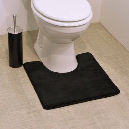 Tapis contour WC microfibre simply Noir