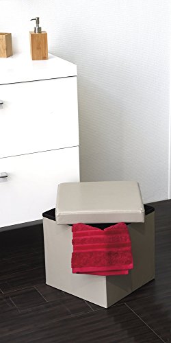 2 en 1 Pouf et Coffre de rangement pliable - As...