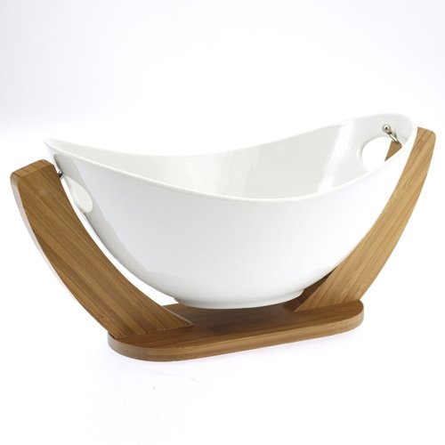 Corbeille à fruits suspendue - porcelaine et ba...