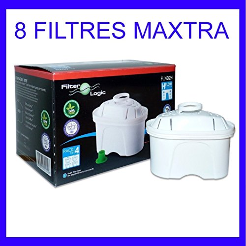 FilterLogic Cartouche Brita Maxtra compatible - filtre carafe filtrante (lot de 8) 3700473633909 (3700473633909)