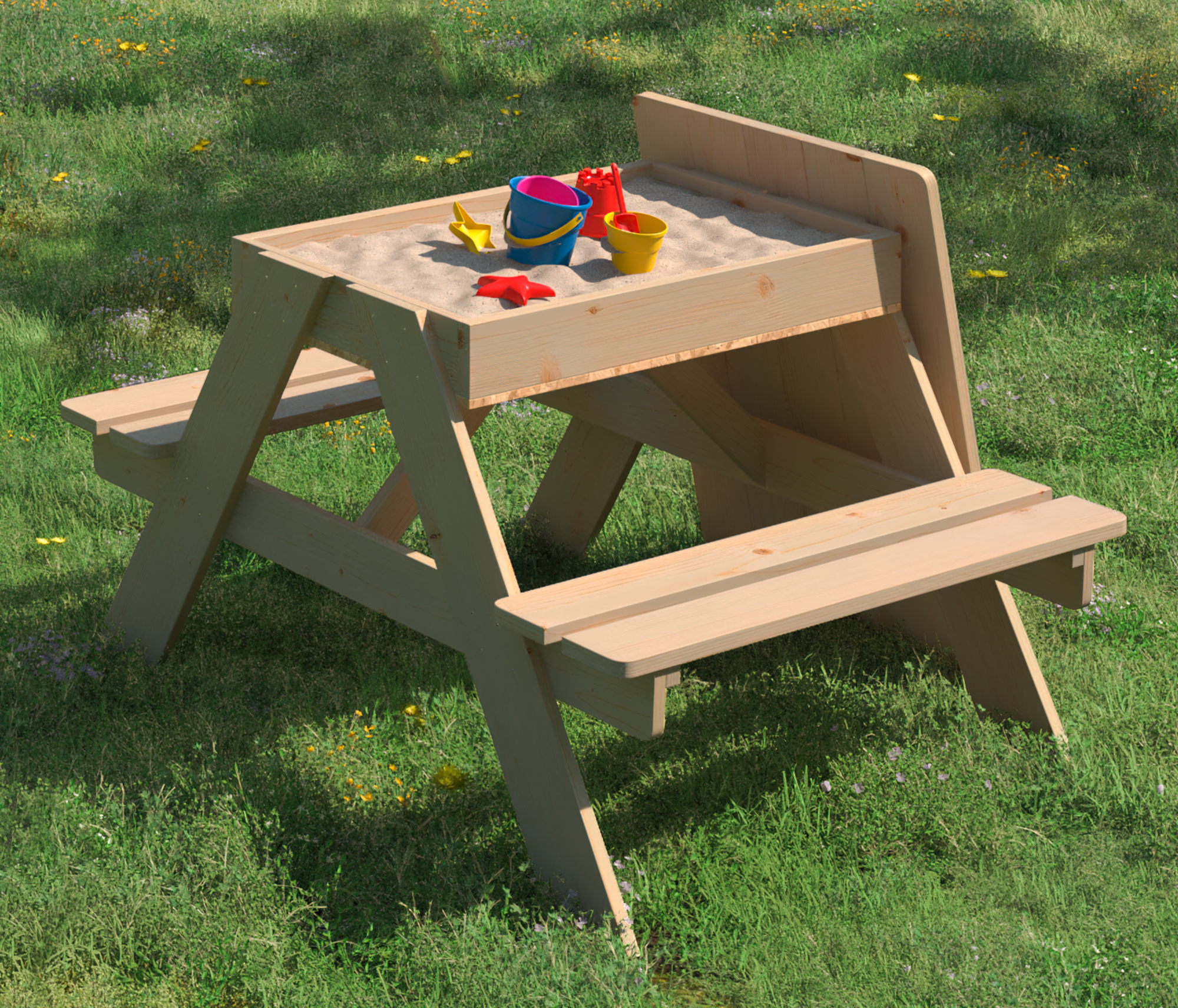 TABLE DE PIQUE-NIQUE 3 EN 1