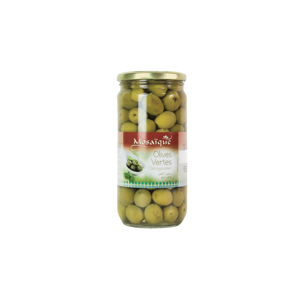 MOSAÏQUE OLIVES VERTES DÉNOYAUTÉES 
 code EAN 3700483801497 