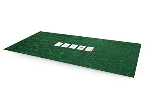 Tapis de poker 120x60 en suèdine vert