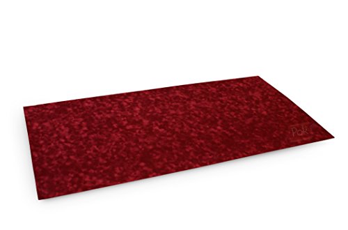 Tapis de poker 120x60 en suédine rouge