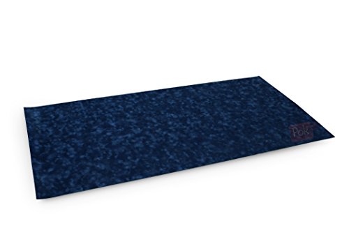 Tapis de poker 120x60 en suédine bleu
