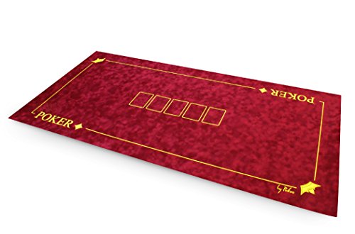 Tapis suédine Texas Poker 120x60 (rouge)