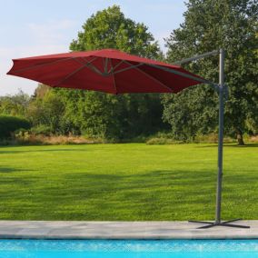  Parasol Déporté Octogonal Rouge en Aluminium code EAN 3700498953563 