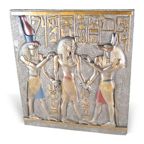 Lachineuse Bas-Relief égyptien - HORUS et ANUBIS encadrant le pharaon RAMSES I code EAN 3700512401568 