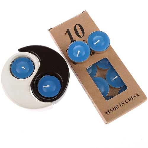 BOUGEOIR symbole YIN YANG blanc et noir - avec ...