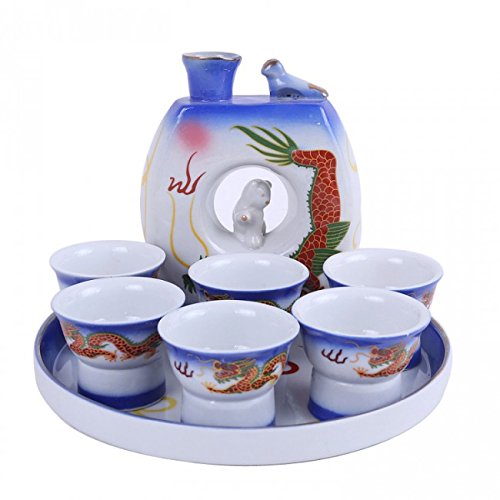 SERVICE A SAKE TRADITIONNEL - Teinte Bleu - Mod...