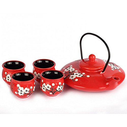 SERVICE à THE ASIATIQUE - Teinte Rouge - Décora...