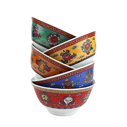 COFFRET 5 BOLS ASIATIQUES en COULEURS - Décorat...