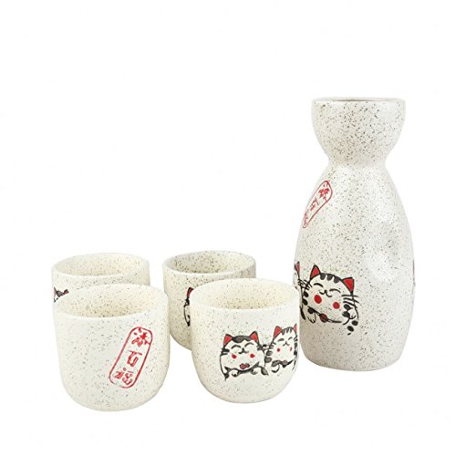 SERVICE à SAKE MANEKI NEKO - Motif Chat Japonai...