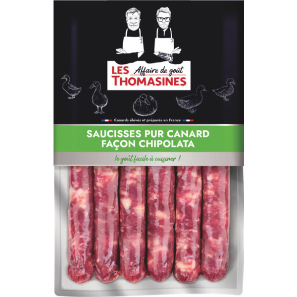 SAUCISSE PUR CANARD FAÇON CHIPOLATAS X6 
LES TH...