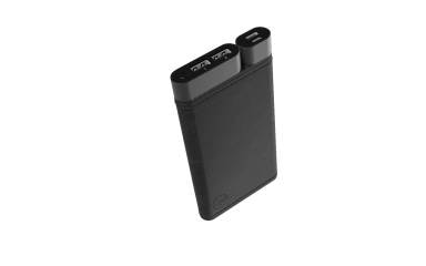 Batterie de secours 10 000 mah noir cuir