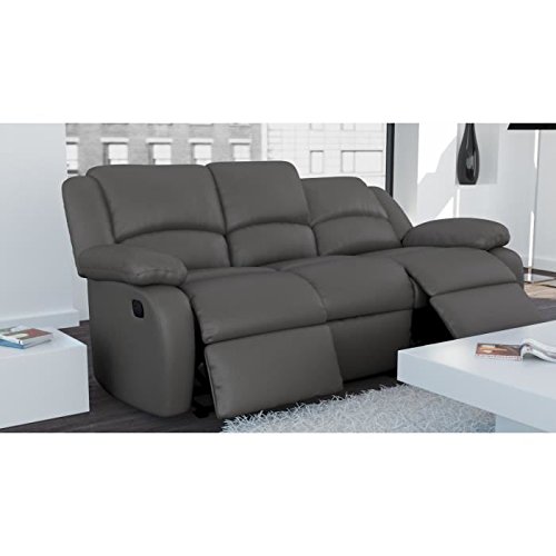 MCD RELAX Canapé 3 places relaxation simili gris code EAN 3700538202507 