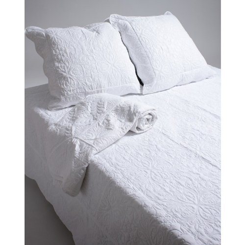 UNIVERS-DECOR Couvre lit boutis 2 places uni blanc 3700543755906 (3700543755906)