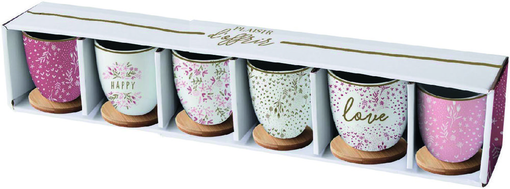 COFFRET DE 6 GOBELETS 11 CL AVEC SOUS-TASSES 3700551100361 (3700551100361)