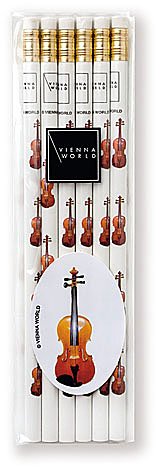 Anne Fuzeau Création Crayons à papier avec gomme - Violon - Lot de 6 - Cadeau musique 3700564900941 (3700564900941)