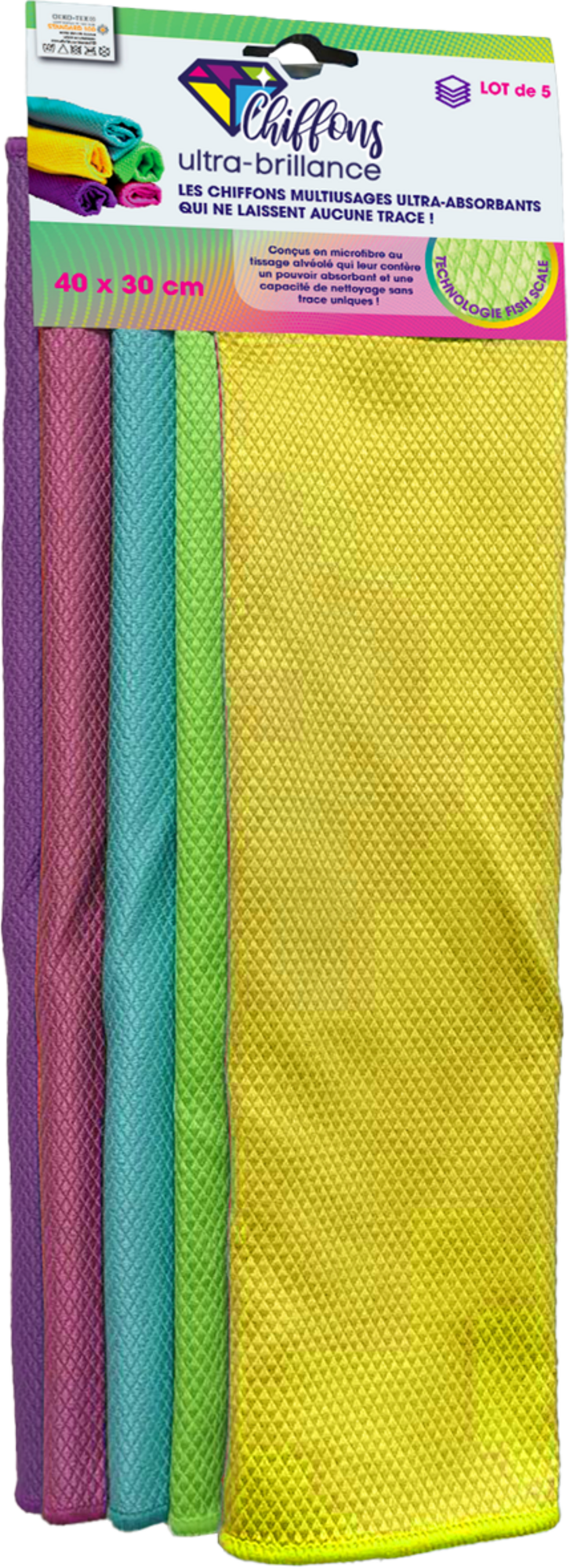 LOT DE 5 CHIFFONS LINGENIO 3700590915681 