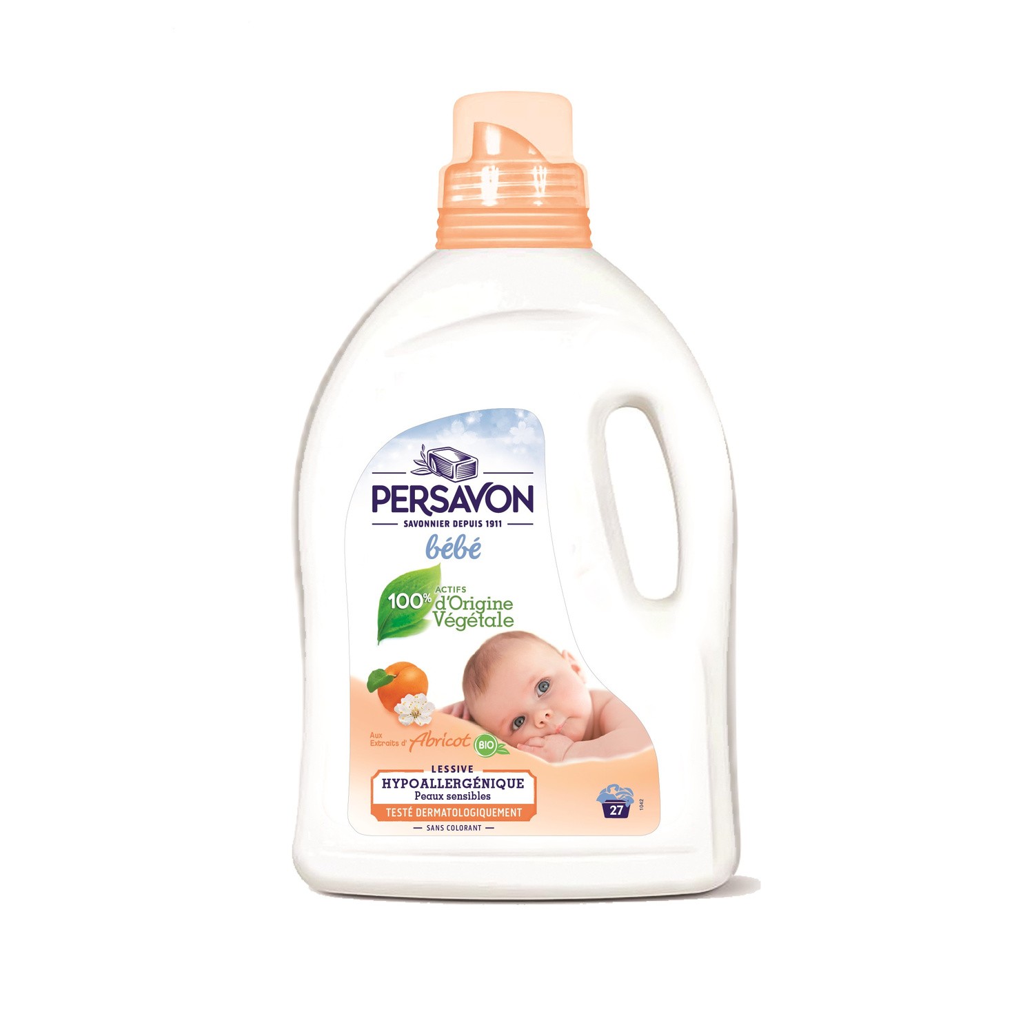 Lessive liquide bébé au lait d'abricot Bio PERSAVON 3700593603622 PERSAVON Lessive liquide bébé au lait d'abricot Bio PERSAVON 3700593603622 PERSAVON