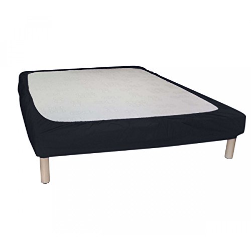 Someo Cache Sommier Noir à Bande Enveloppante 120x190 code EAN 3700595088168 