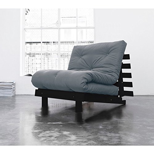 Pack Matelas Futon Gris Coton Structure en Bois...