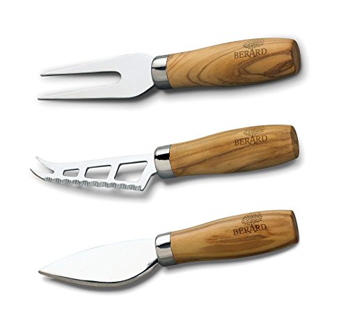 Berard 21350 olivier set de 3 ustensiles à fromage inox code EAN 3700598604822 